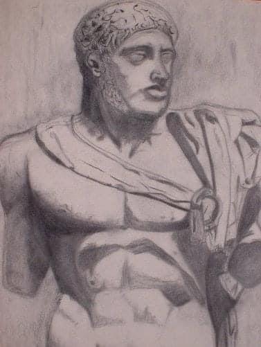 GREEK SCULPTURE DRAWING 
